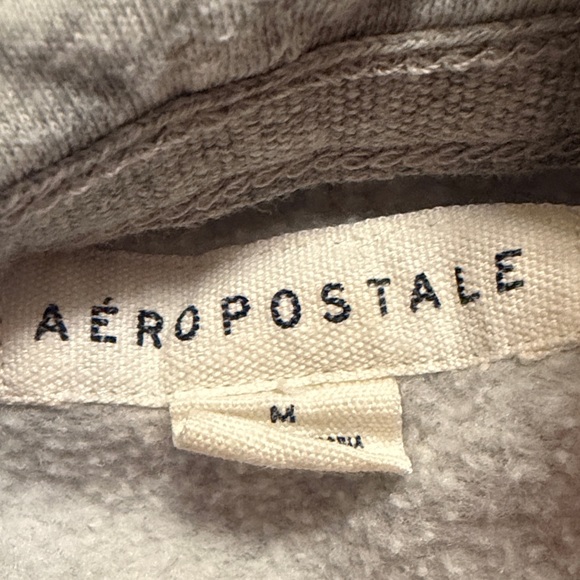 Aeropostale Heather Gray Hoodie with Navy Text - Picture 2 of 8